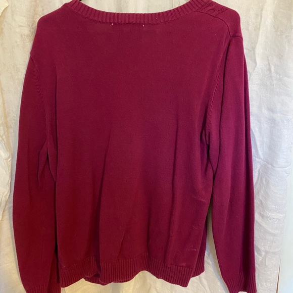 Burgundy Sweater for Women size Large Karen Scott - Picture 2 of 3